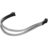 Cwell Equine Bling - Cinta para el pelo de cristal brillante y sonriente- color negro- disponible en 4 tamaños.